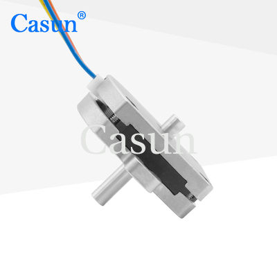 Harga bagus NEMA 11 Double Shaft Stepper Motor Ultra Flat 0.5A 28*28*9.5mm For SMT Feed On line