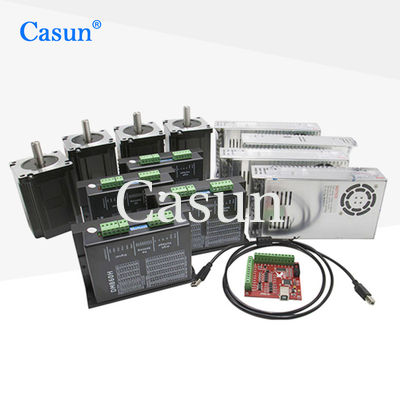 Harga bagus Casun 2 Phase Nema 34 hybrid stepper motor 86x86x149mm 13N.m high torque 6.0A with 4 axis / 3axis  for CNC for Engraving machine On line