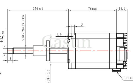 Harga bagus NEMA 23 Integrated External Lead Screw Stepper Motor 2N.M Integrated Captive Step Motor On line