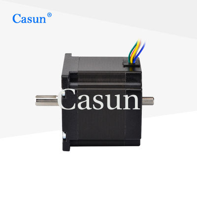 Harga bagus 57×57×54mm Dual Shaft Stepper Motor 1.0A 0.9N.m NEMA 23 With Precision Instruments On line