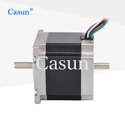 Harga bagus Dual Shaft 1.8 Degree 4 Phase 1.26N.m DC NEMA 23 Hybrid Stepper Motor CNC Robot On line